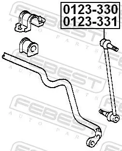 Handler.Part Rod/strut, stabiliser FEBEST 0123331 2