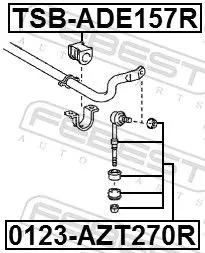 Handler.Part Rod/strut, stabiliser FEBEST 0123AZT270R 2