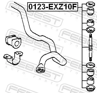 Handler.Part Rod/strut, stabiliser FEBEST 0123EXZ10F 2