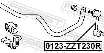 Handler.Part Rod/strut, stabiliser FEBEST 0123ZZT230R 2