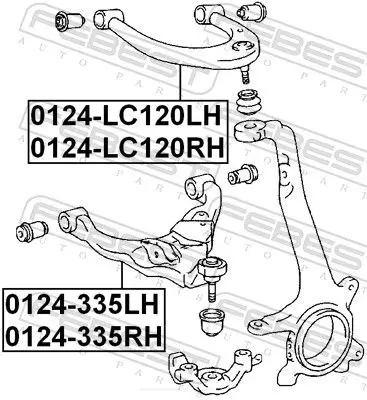 Handler.Part Track control arm FEBEST 0124LC120LH 2