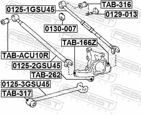 Handler.Part Track control arm FEBEST 01251GSU45 2