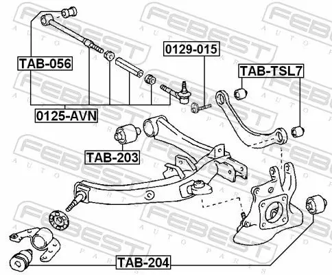 Handler.Part Track control arm FEBEST 0125AVN 2