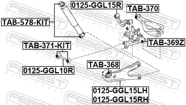 Handler.Part Track control arm FEBEST 0125GGL10R 2