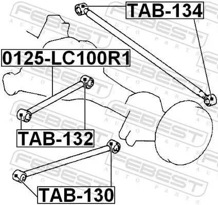 Handler.Part Track control arm FEBEST 0125LC100R1 2