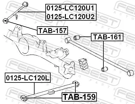 Handler.Part Track control arm FEBEST 0125LC120L 2