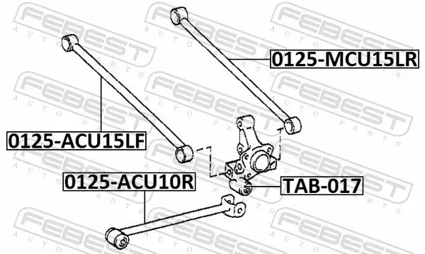 Handler.Part Track control arm FEBEST 0125MCU15LR 2