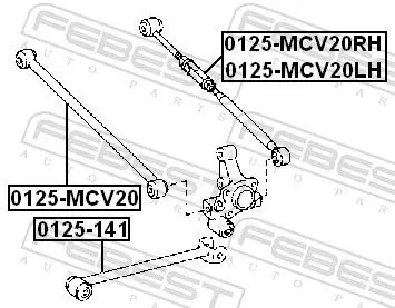 Handler.Part Track control arm FEBEST 0125MCV20LH 2