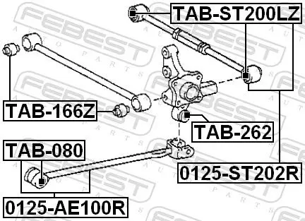 Handler.Part Track control arm FEBEST 0125ST202R 2