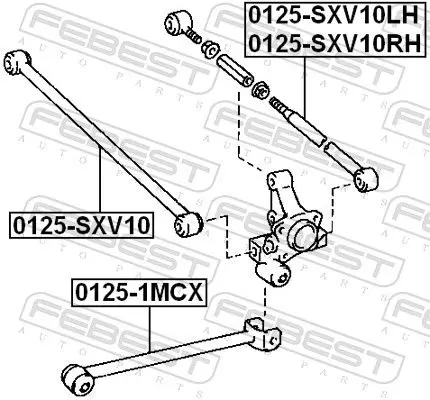 Handler.Part Track control arm FEBEST 0125SXV10LH 2