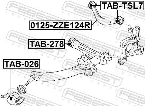 Handler.Part Track control arm FEBEST 0125ZZE124R 2