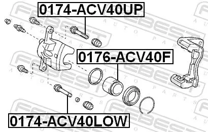 Handler.Part Guide bolt, brake caliper FEBEST 0174ACV40LOW 2