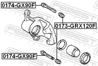 Handler.Part Guide bolt, brake caliper FEBEST 0174GX90F 2