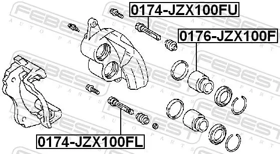 Handler.Part Guide bolt, brake caliper FEBEST 0174JZX100FL 2