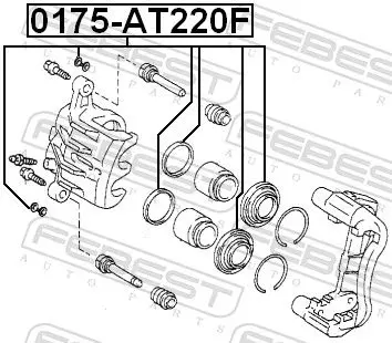 Handler.Part Repair kit, brake caliper FEBEST 0175AT220F 2