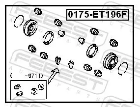 Handler.Part Repair kit, brake caliper FEBEST 0175ET196F 2