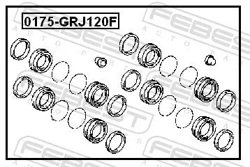 Handler.Part Repair kit, brake caliper FEBEST 0175GRJ120F 2