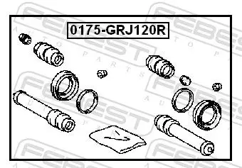 Handler.Part Repair kit, brake caliper FEBEST 0175GRJ120R 2