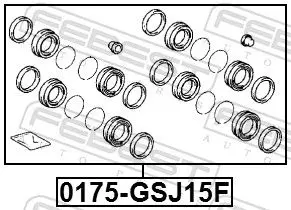 Handler.Part Repair kit, brake caliper FEBEST 0175GSJ15F 2