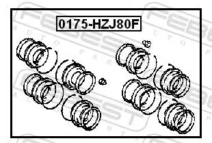 Handler.Part Repair kit, brake caliper FEBEST 0175HZJ80F 2