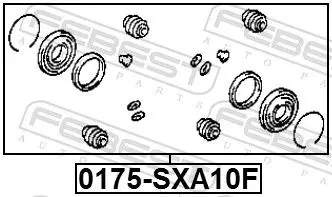 Handler.Part Repair kit, brake caliper FEBEST 0175SXA10F 2