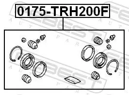 Handler.Part Repair kit, brake caliper FEBEST 0175TRH200F 2