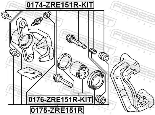 Handler.Part Repair kit, brake caliper FEBEST 0175ZRE151R 2