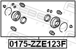 Handler.Part Repair kit, brake caliper FEBEST 0175ZZE123F 2