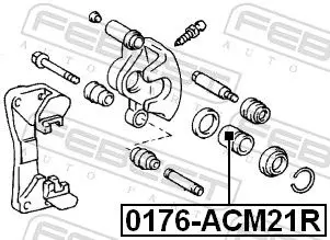 Handler.Part Piston, brake caliper FEBEST 0176ACM21R 2