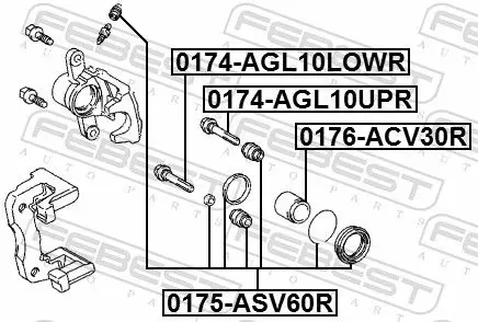 Handler.Part Piston, brake caliper FEBEST 0176ACV30R 2