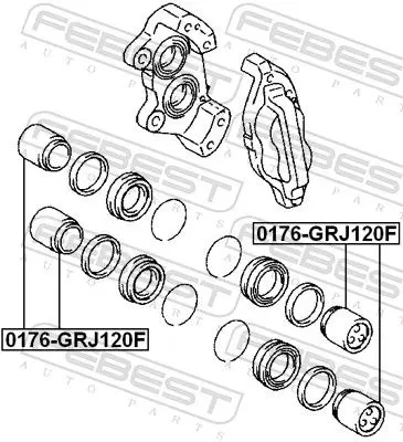 Handler.Part Piston, brake caliper FEBEST 0176GRJ120F 2