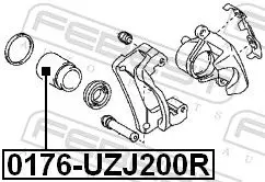 Handler.Part Piston, brake caliper FEBEST 0176UZJ200R 2