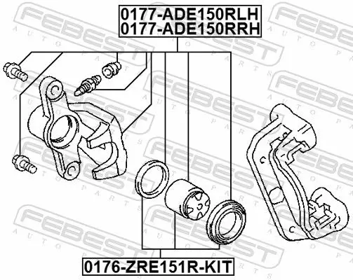 Handler.Part Brake caliper FEBEST 0177ADE150RLH 2