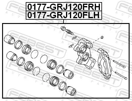 Handler.Part Brake caliper FEBEST 0177GRJ120FLH 2