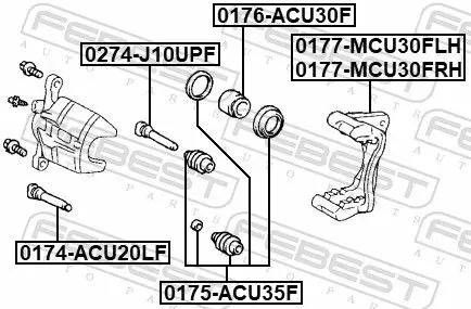 Handler.Part Brake caliper FEBEST 0177MCU30FLH 2