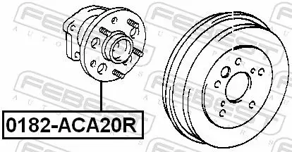 Handler.Part Wheel hub FEBEST 0182ACA20R 2