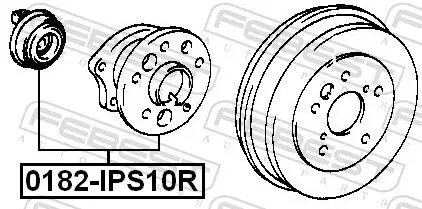 Handler.Part Wheel hub FEBEST 0182IPS10R 2