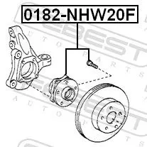 Handler.Part Wheel hub FEBEST 0182NHW20F 2