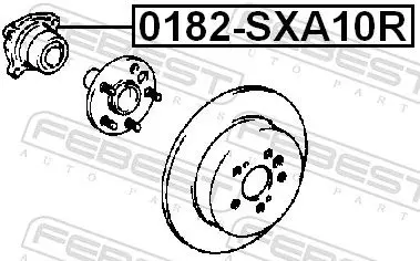 Handler.Part Wheel hub FEBEST 0182SXA10R 2