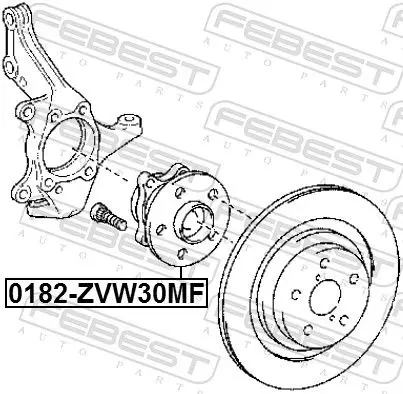 Handler.Part Wheel hub FEBEST 0182ZVW30MF 2