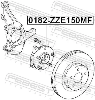 Handler.Part Wheel hub FEBEST 0182ZZE150MF 2