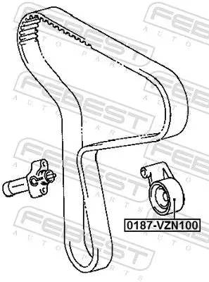 Handler.Part Tensioner pulley, timing belt FEBEST 0187VZN100 2