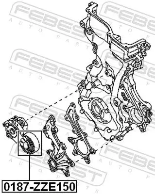 Handler.Part Tensioner pulley, v-ribbed belt FEBEST 0187ZZE150 2