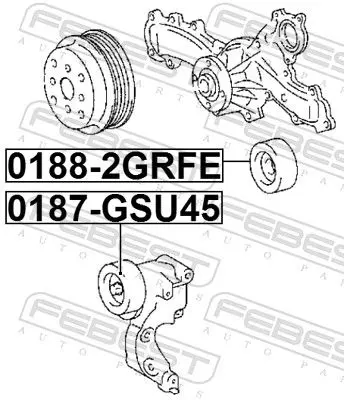 Handler.Part Deflection/guide pulley, v-ribbed belt FEBEST 01882GRFE 2