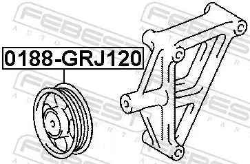 Handler.Part Deflection/guide pulley, v-ribbed belt FEBEST 0188GRJ120 2