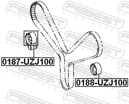 Handler.Part Deflection/guide pulley, timing belt FEBEST 0188UZJ100 2