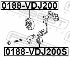 Handler.Part Deflection/guide pulley, v-ribbed belt FEBEST 0188VDJ200S 2