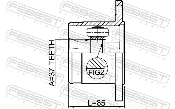 Handler.Part Joint, drive shaft FEBEST 0211R51R37 2