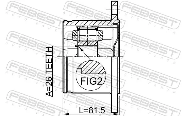 Handler.Part Joint, drive shaft FEBEST 0211T30RH 2