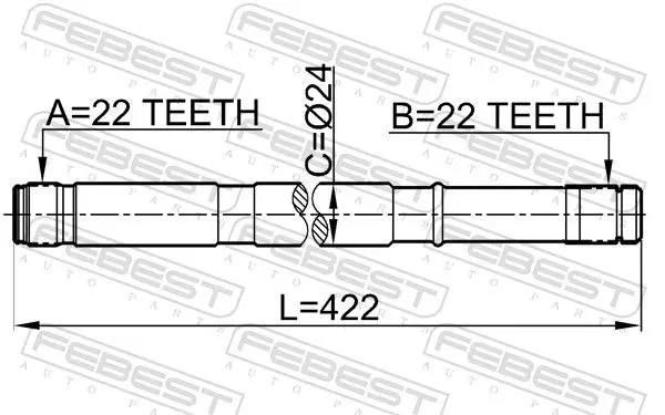 Handler.Part Drive shaft FEBEST 0212N16LH 2